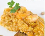 Bimby, Primi Piatti, Risotto con zucca gialla e gamberi di Sicilia TM31
