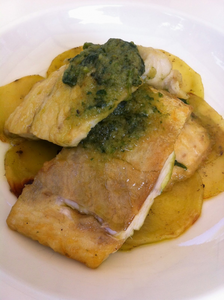 Con e Senza Bimby, Branzino con Patate e "Pesto" di Zucchine