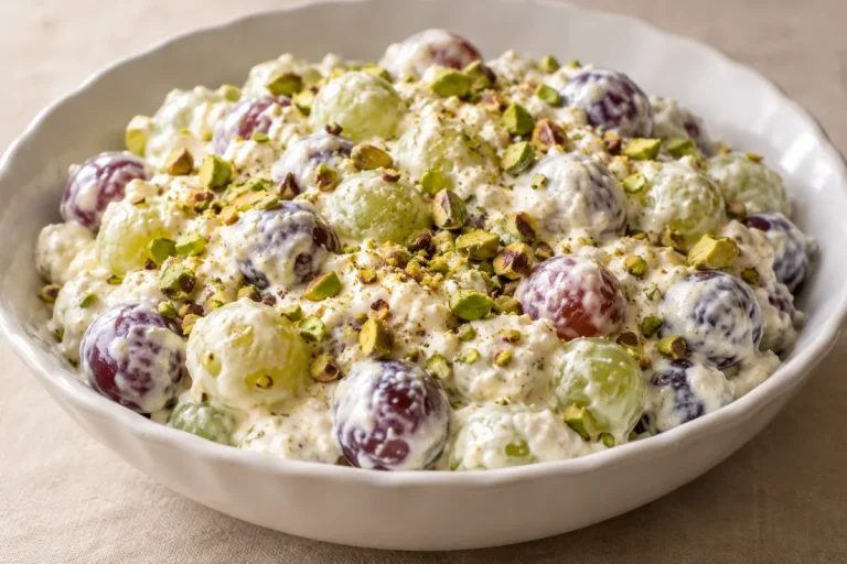 Uva con crema di stilton e pistacchi