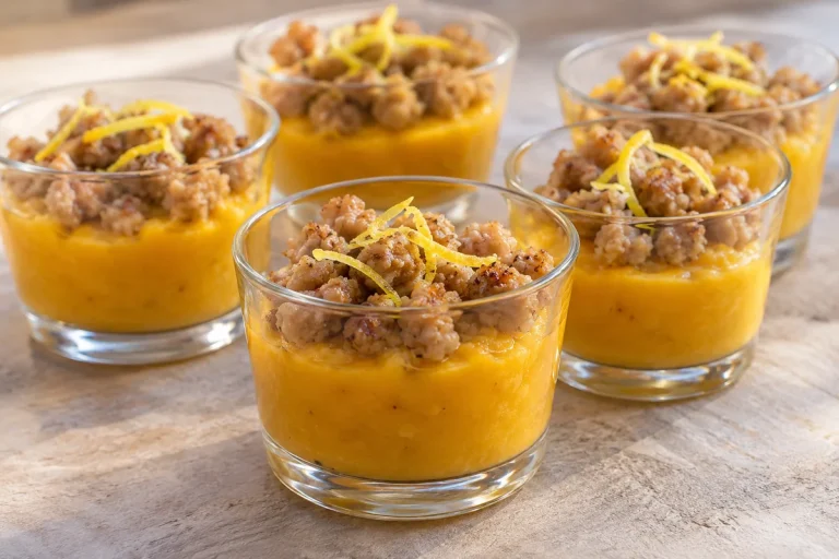 Bicchierini di Zucca e Salsiccia al Limone