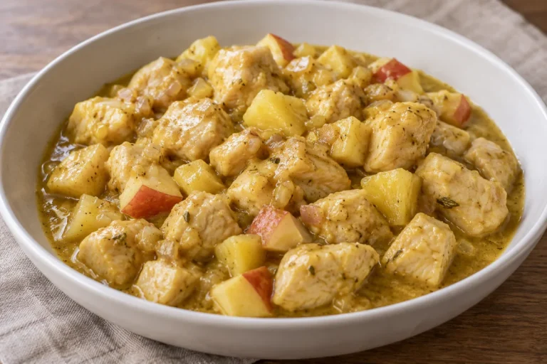 Bocconcini di Pollo e Mela con Salsa al Curry