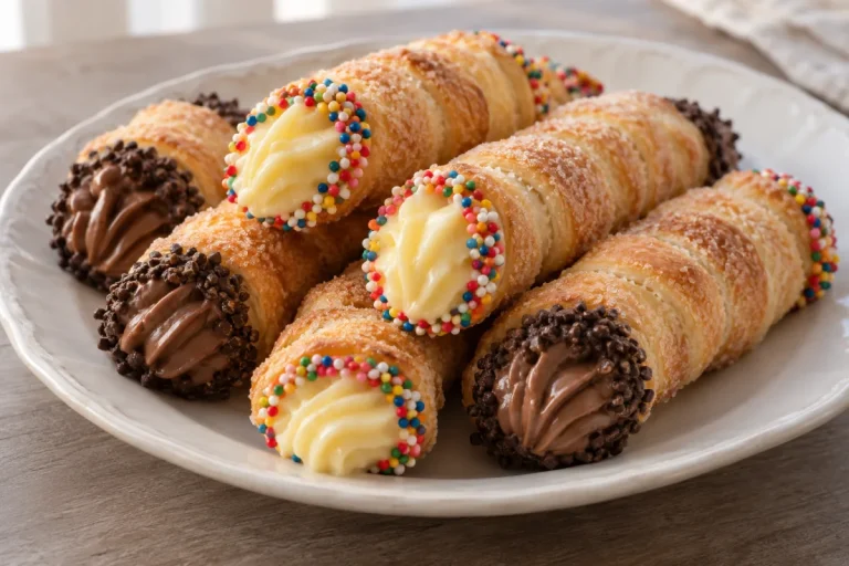Cannoli Ripieni di Crema Pasticciera