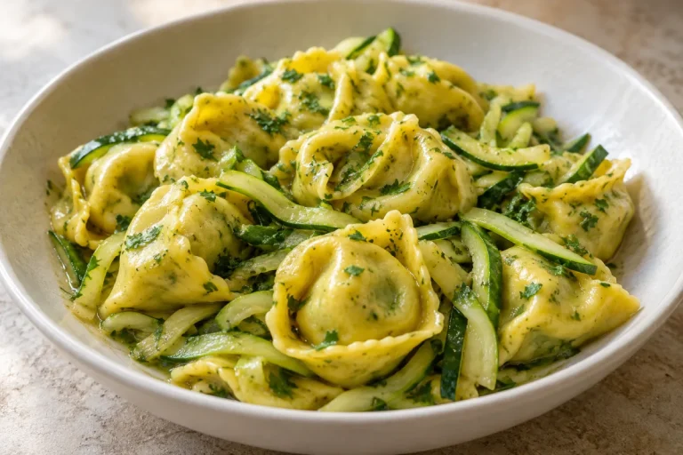 Cappellacci di sfoglia al basilico con ripieno di seppie