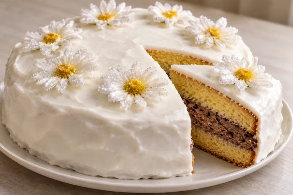 Dolci, Torta da cerimonia con fiori brinati TM31
