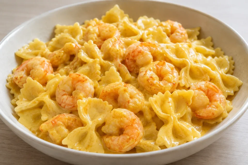 Farfalle ai Gamberi e Curry