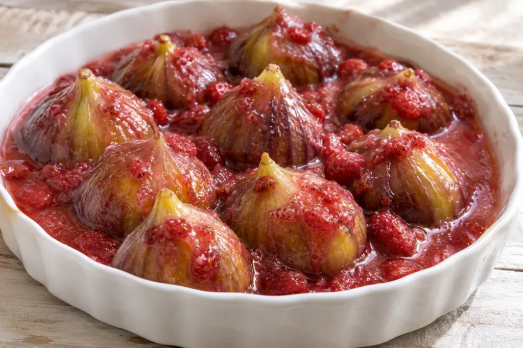 Fichi con Salsa di Fragoline Selvatiche