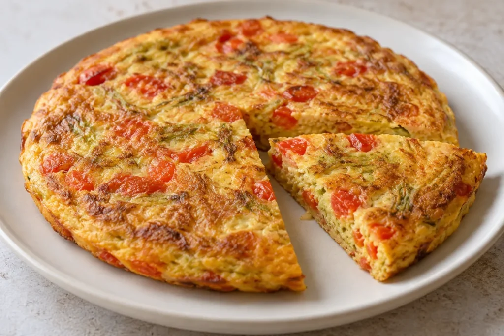 Frittata di Fiori di Zucca e Pomodorini