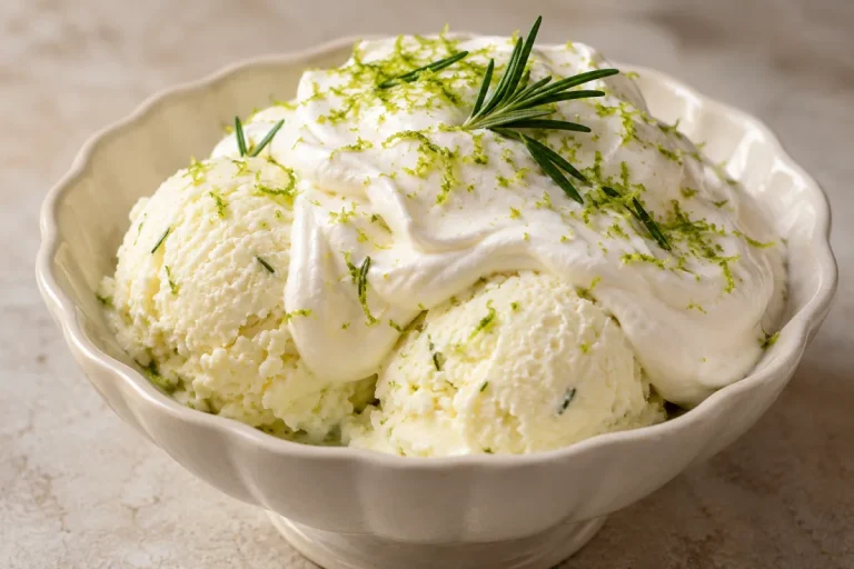 Gelato Lime, Rosmarino e Meringa