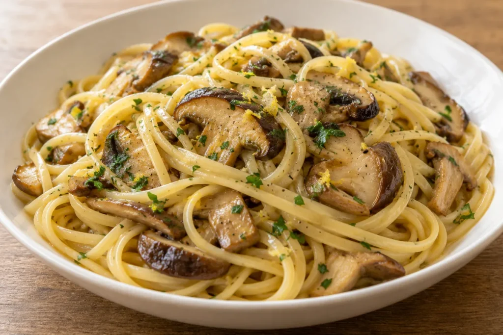 Linguine ai funghi porcini e limone