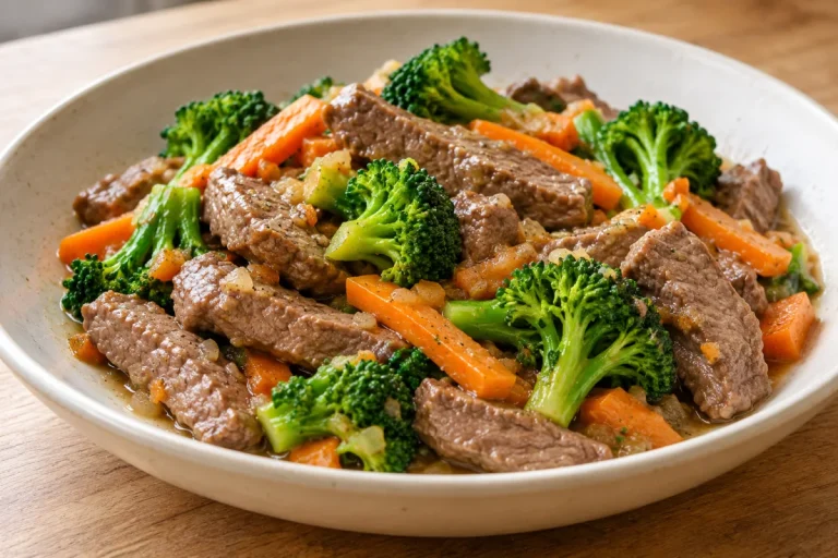 Manzo alla Birra con Broccoletti
