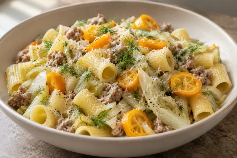 Pasta Finocchi, Salsiccia e Mandarini Cinesi