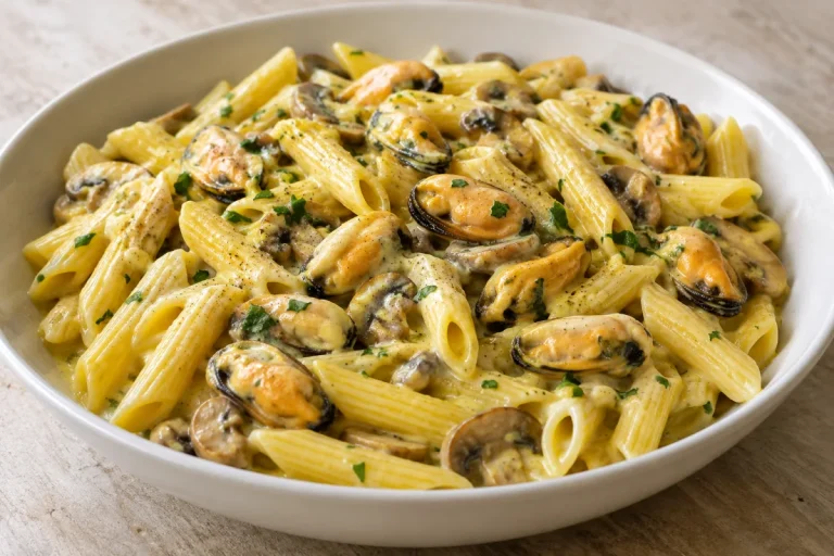 Penne Cozze e Zafferano