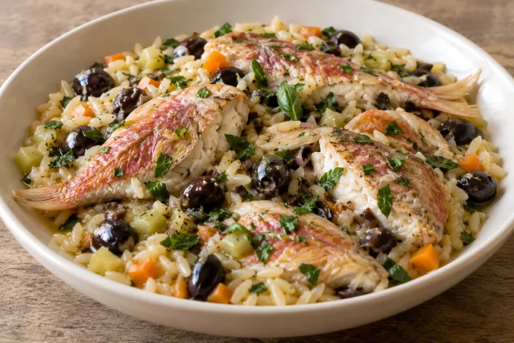 Pesce con Orzo