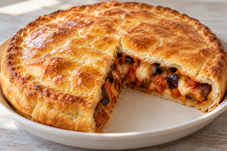 Pizza di melanzane e provola