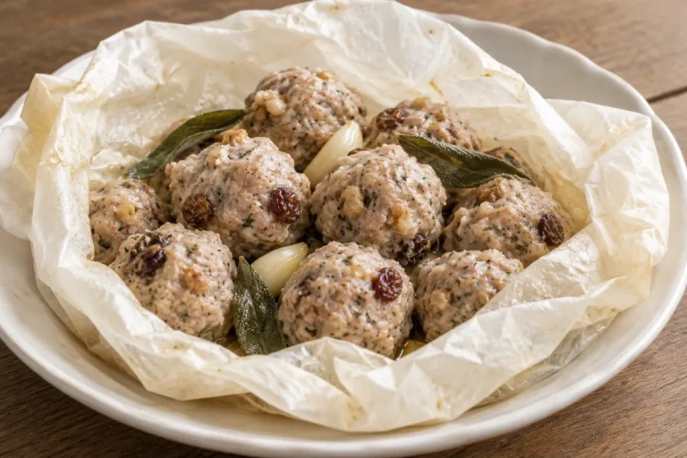 Polpette di Maiale Uvetta e Noci