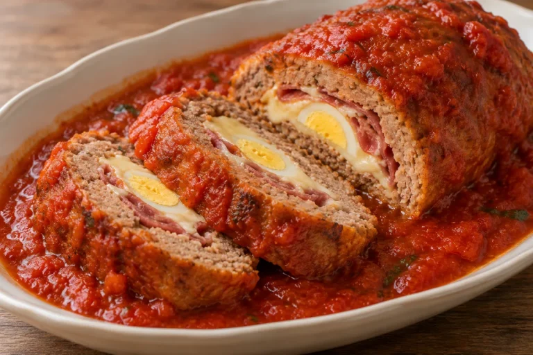 Polpettone Farcito in Salsetta