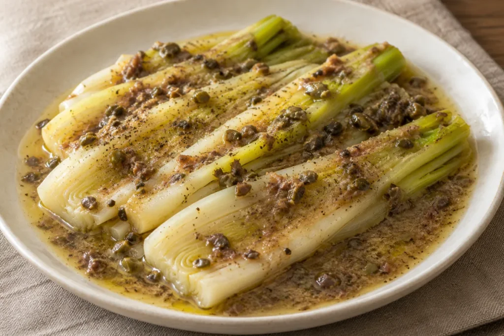 Porri in Salsa d'Acciughe