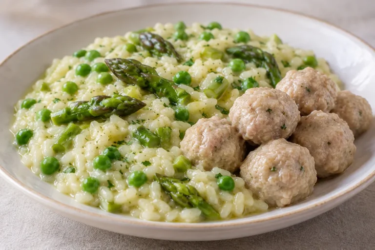 Primo, Risotto agli Asparagi con Polpettine al Limone