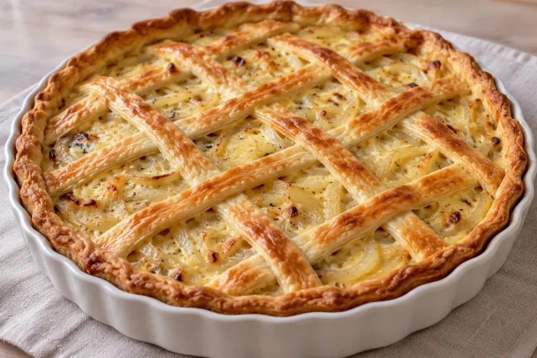Quiche di Cipolle con Pasta al Vino