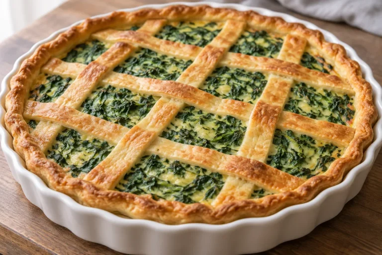 Quiche di Spinaci con Pasta al Vino
