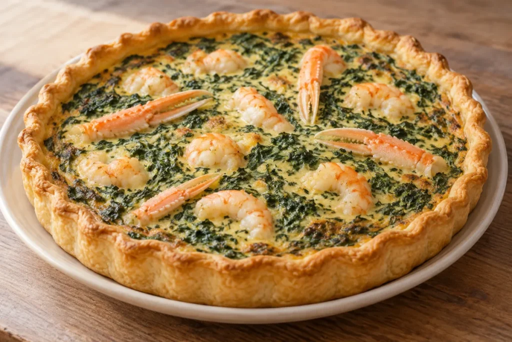 Quiche di Spinaci e Scampi