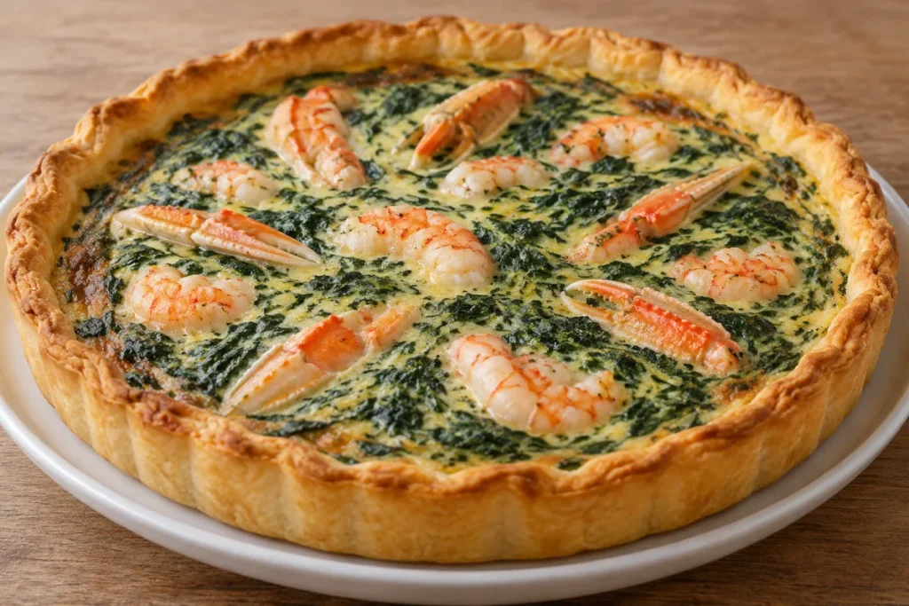 Quiche di Spinaci e Scampi