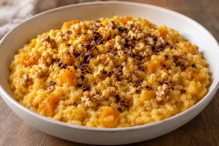 Risotto con zucca e noci dolce