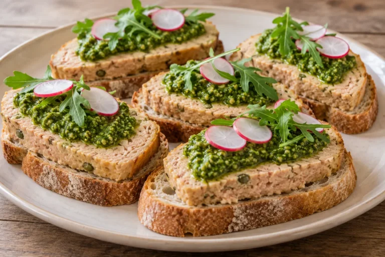 Secondo di Pesce, Polpettone di Tonno con Pesto di Rucola