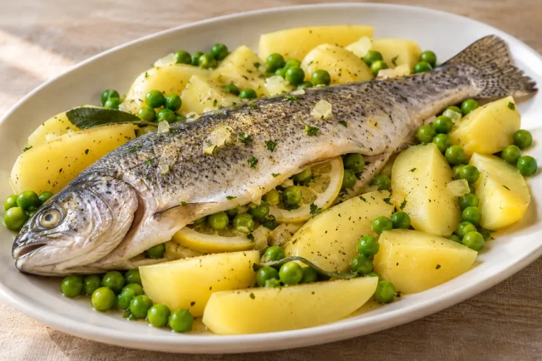 Secondo di Pesce, Trota con Patate e Piselli