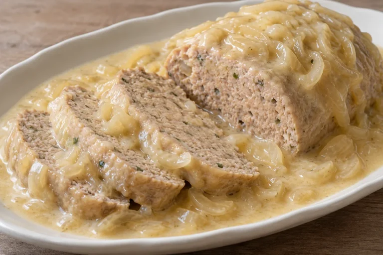 Secondo, Polpettone in Salsa di Cipolla
