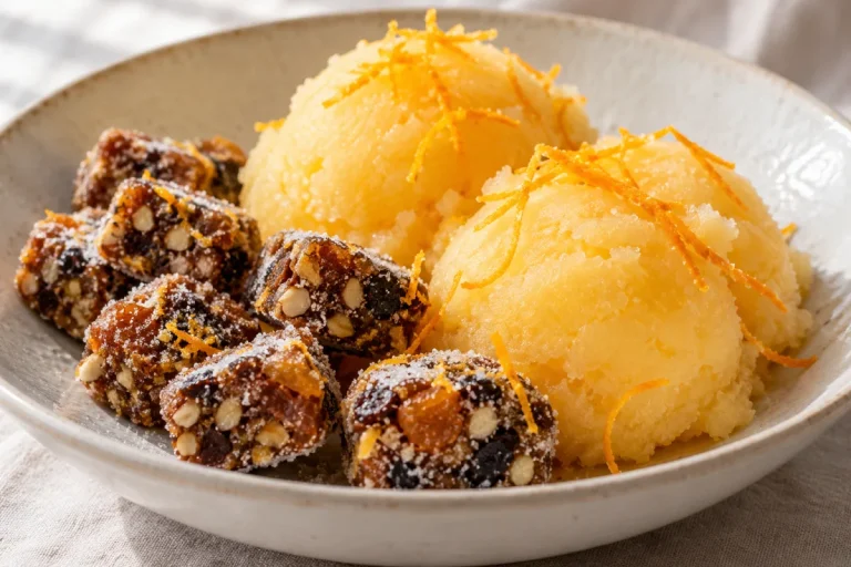 Sorbetto all’Arancia con Dolcetti