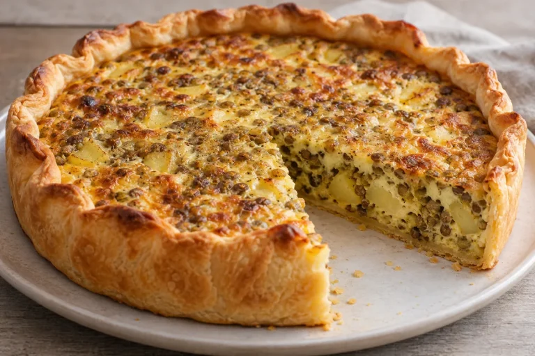 Torta Salata Lenticchie e Curry