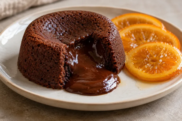 Tortino al Cioccolato con Cuore Morbido al Profumo di Arancia