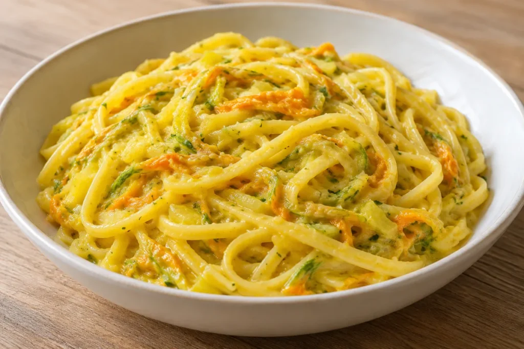 Trenette ai Fiori di Zucca e Zafferano